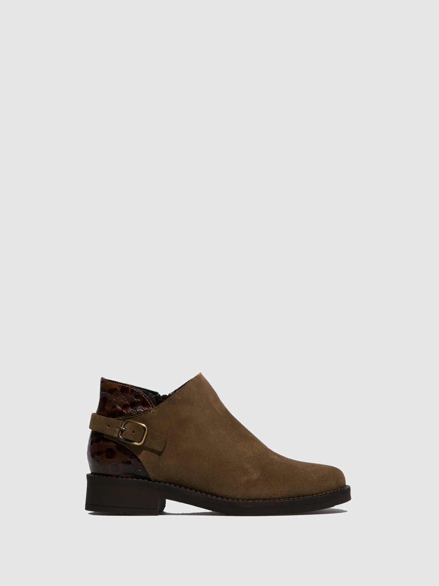 Foreva Tan Buckle Ankle Boots